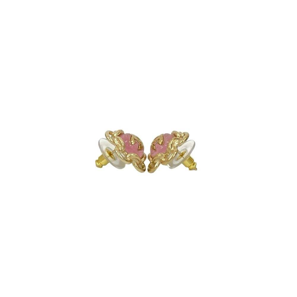 CHANEL Authentic Pink Logo Earrings - Picture 3 of 6